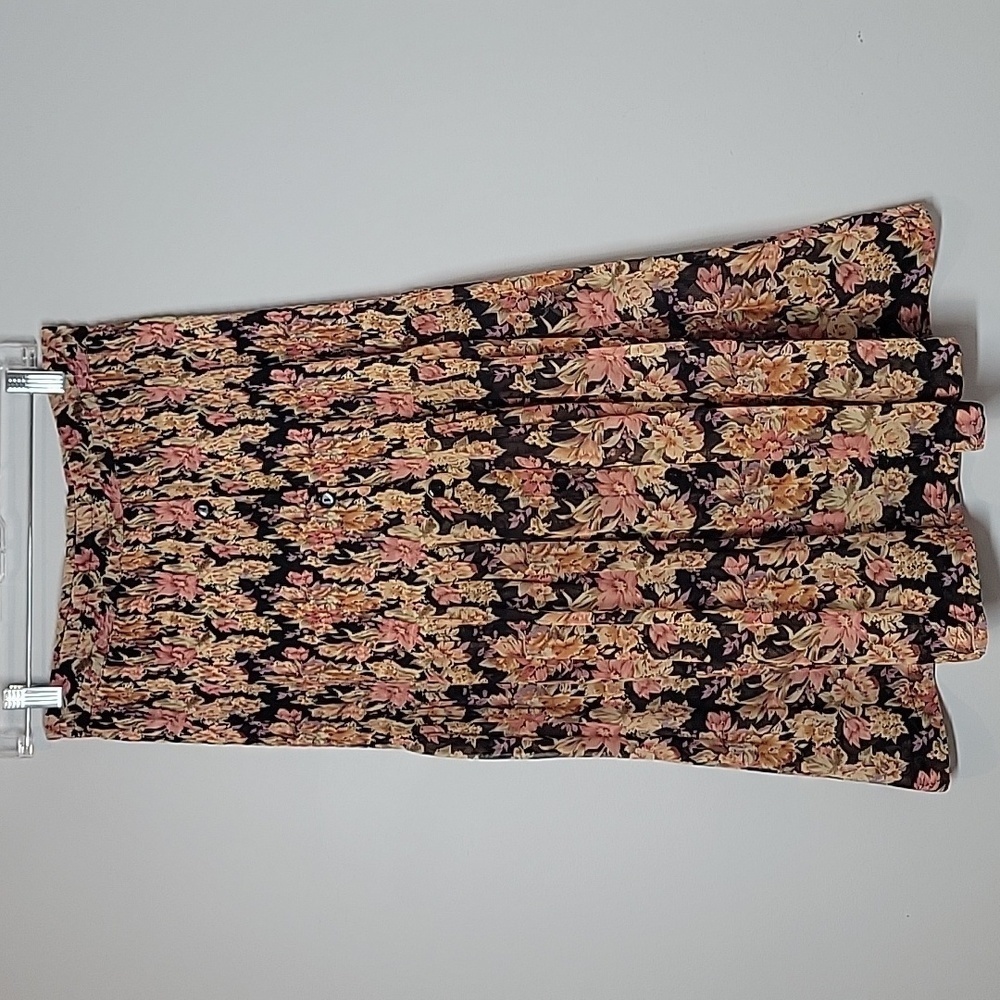 Vintage EXPRESS midi smocked floral gypsy skirt